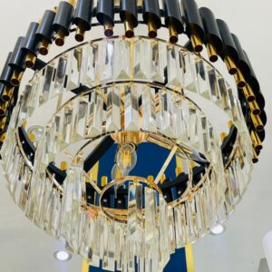 lustre cristal beige noir